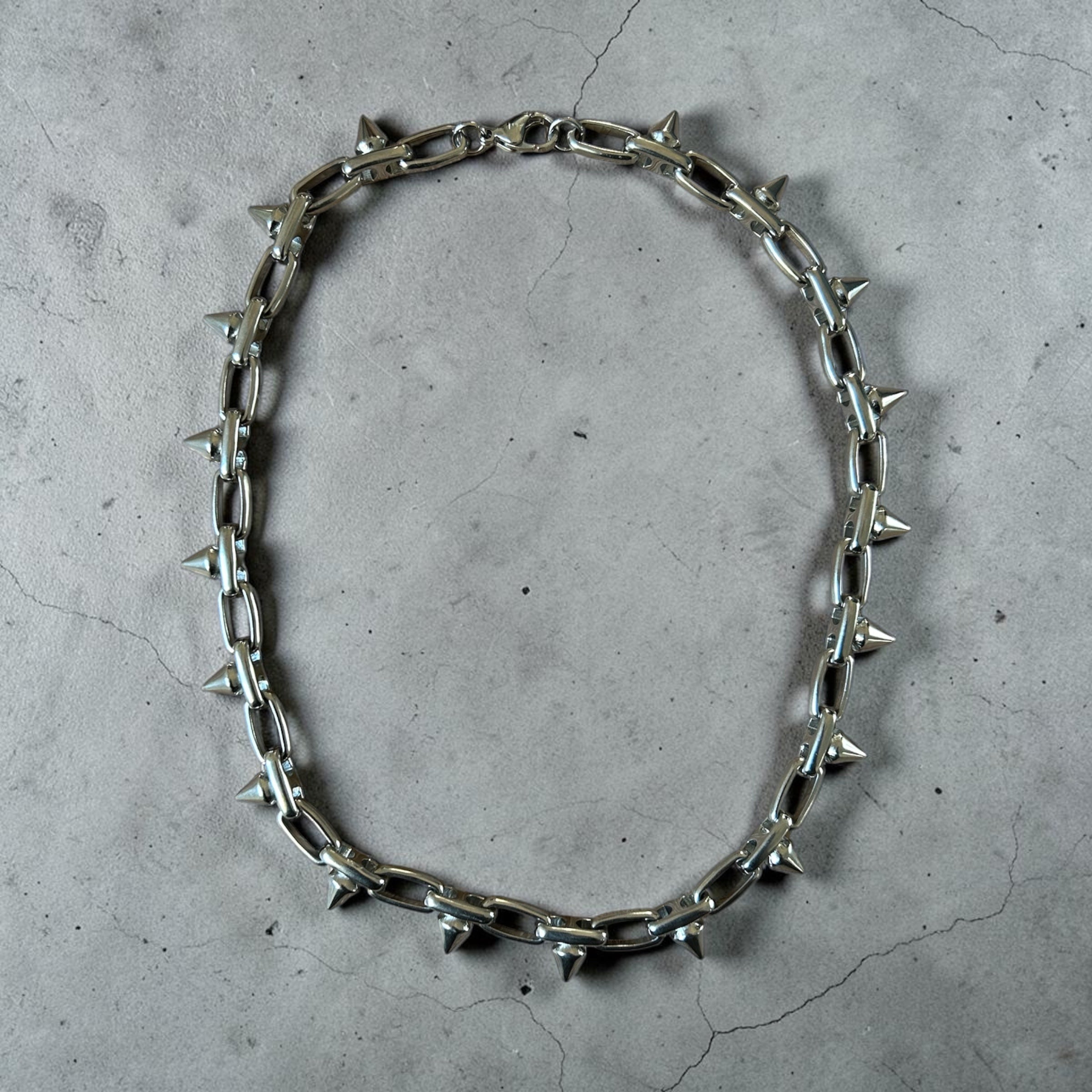 Silver Spike Necklace