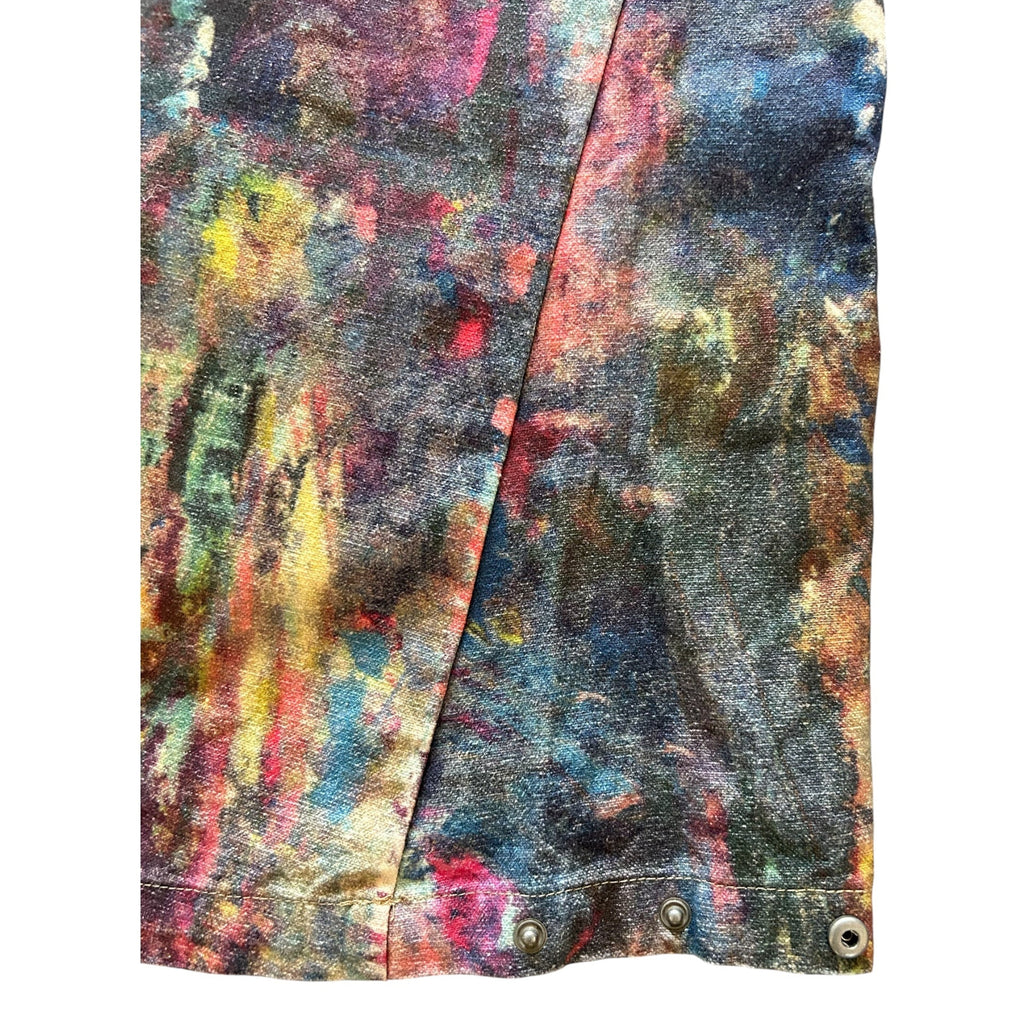 Adjustable Art Splatter Barrel Leg Jeans (unisex)